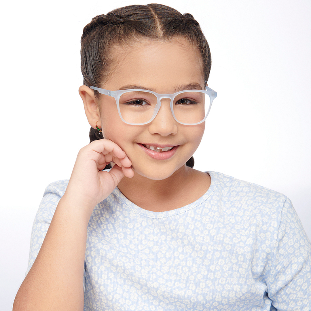 Hooper Screen Glasses Blue Block Phone Screen Glasses : Sky Blue Transparent Sky Blue Transparent Full Rim Square Hooper Hustlr HP D15011 C6 right side