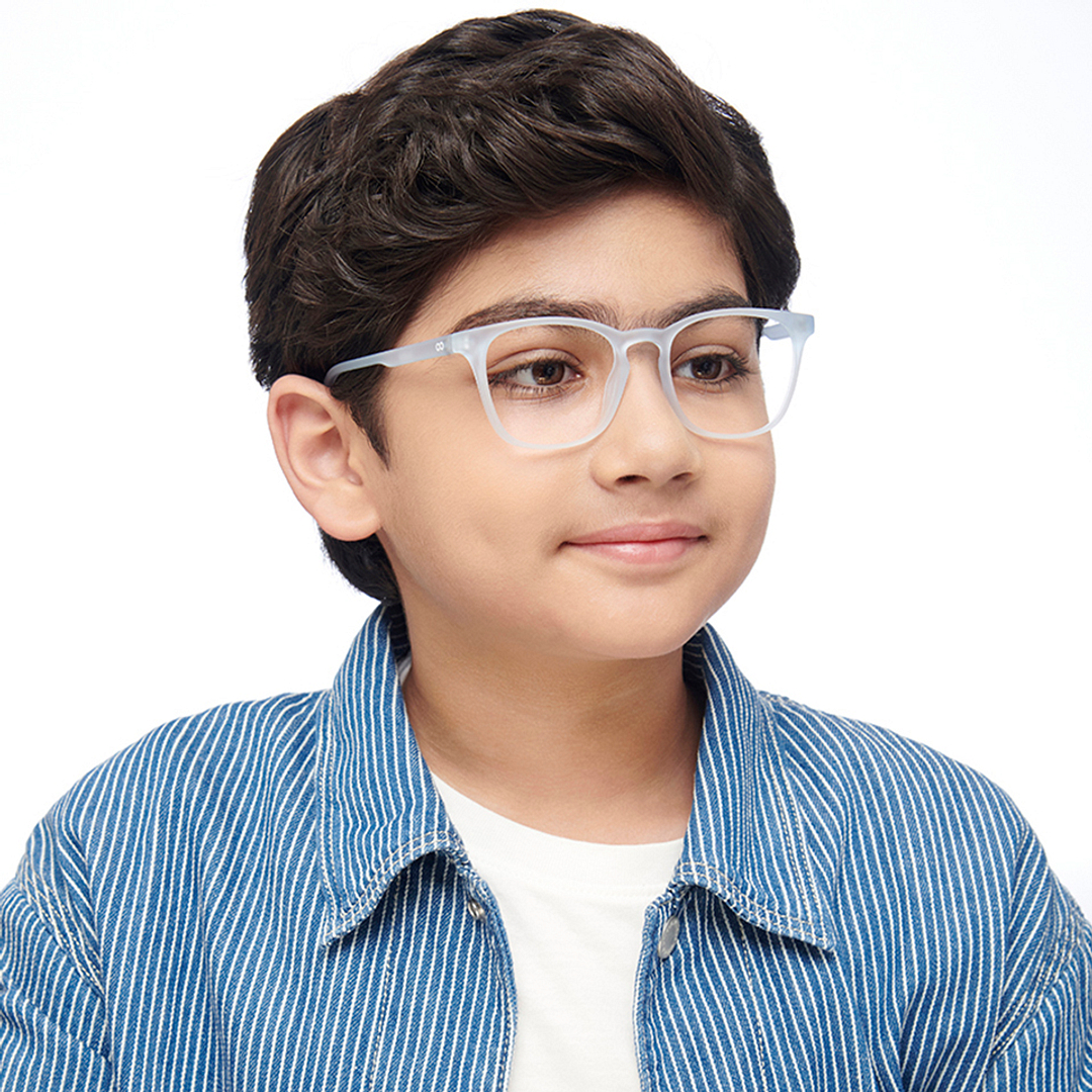 Hooper Screen Glasses Blue Block Phone Screen Glasses : Sky Blue Transparent Sky Blue Transparent Full Rim Square Hooper Hustlr HP D15011 C6 left side