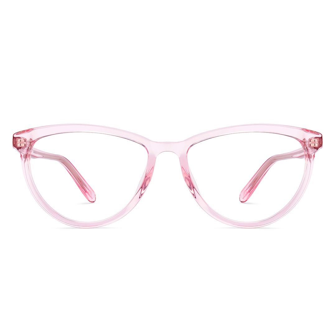 Hooper Pink Transparent Full Rim Cat Eye right side