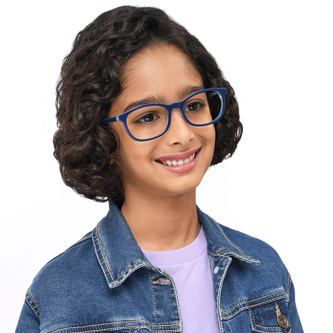 Hooper Online Sky Blue Full Rim Rectangle right side