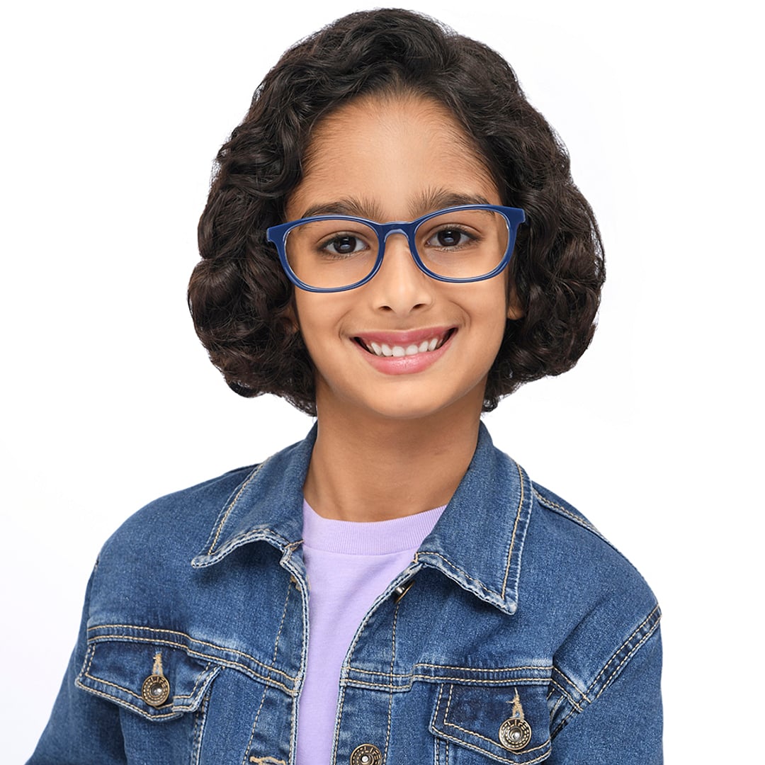 Hooper Online Sky Blue Full Rim Rectangle left side