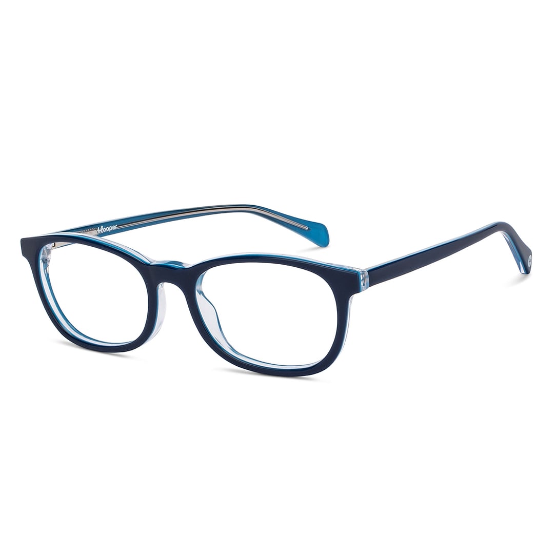 Hooper Online Sky Blue Full Rim Rectangle left side