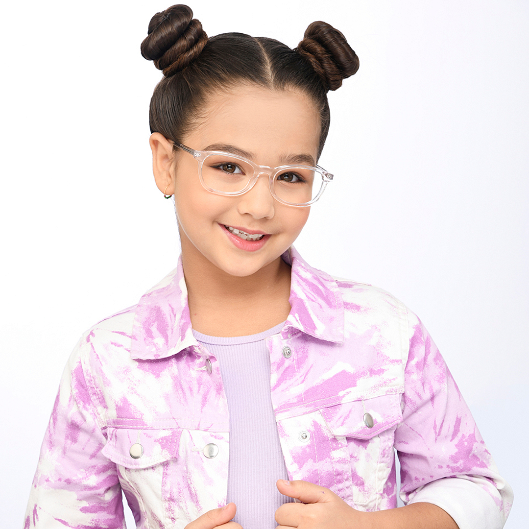 Hooper Crystal Transparent Full Rim Rectangle left side