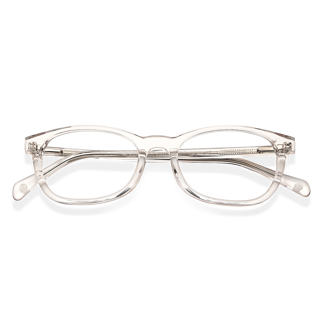 Hooper Crystal Transparent Full Rim Rectangle left side