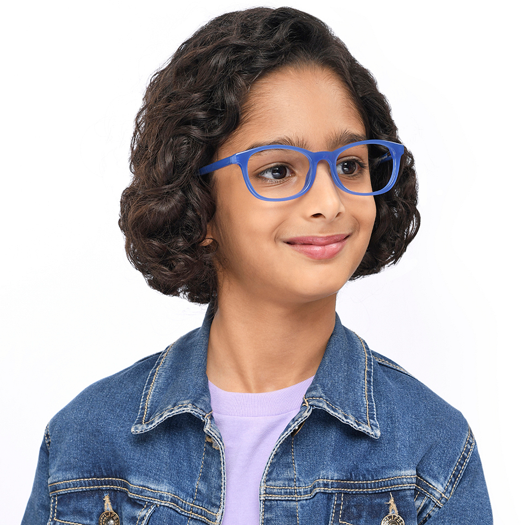 Hooper Online Sky Blue Full Rim Rectangle left side