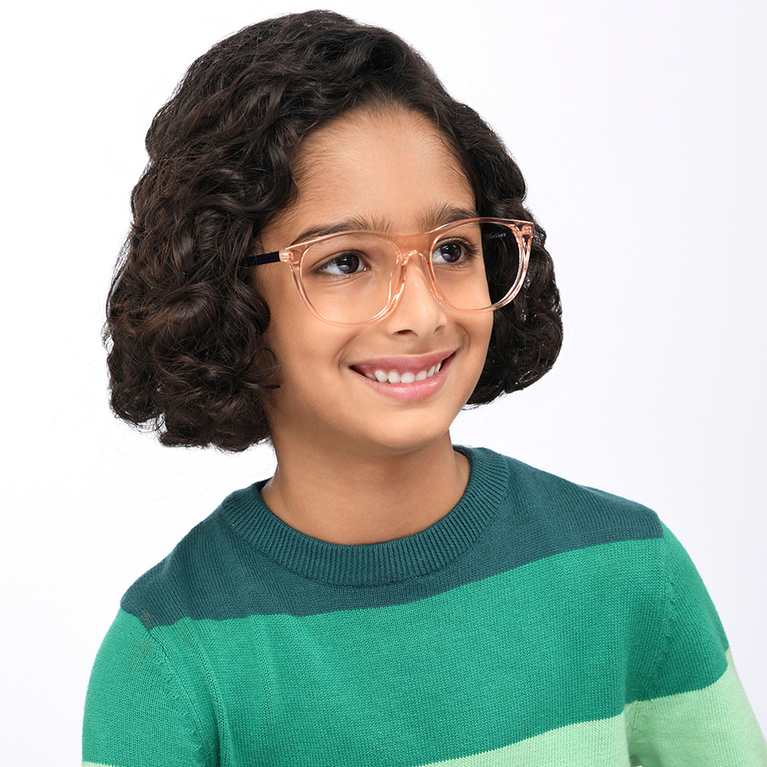 Hooper Online Orange Transparent Full Rim Rectangle left side