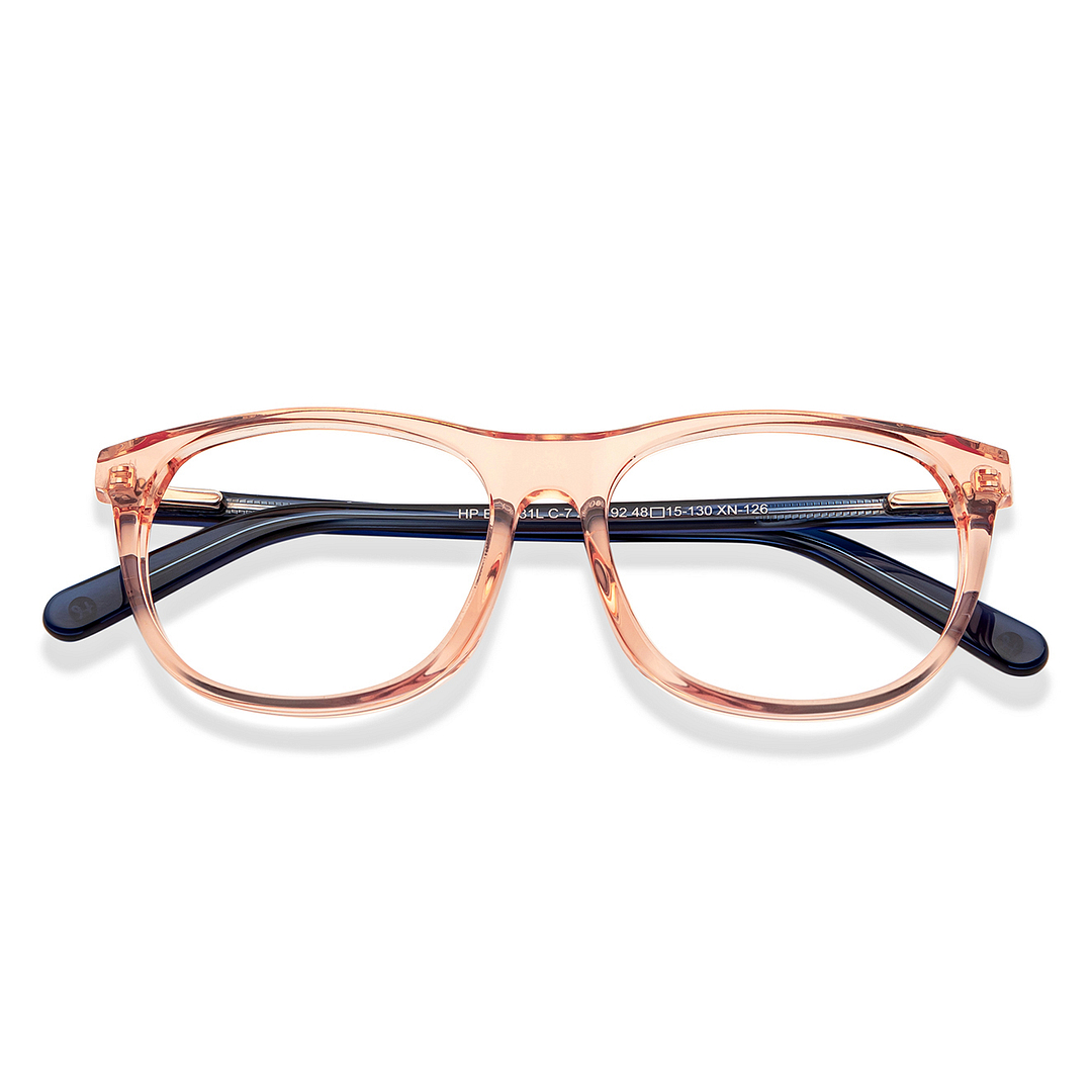 Hooper Online Orange Transparent Full Rim Rectangle left side