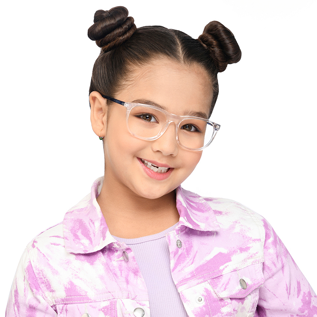 Hooper Crystal Transparent Full Rim Rectangle left side