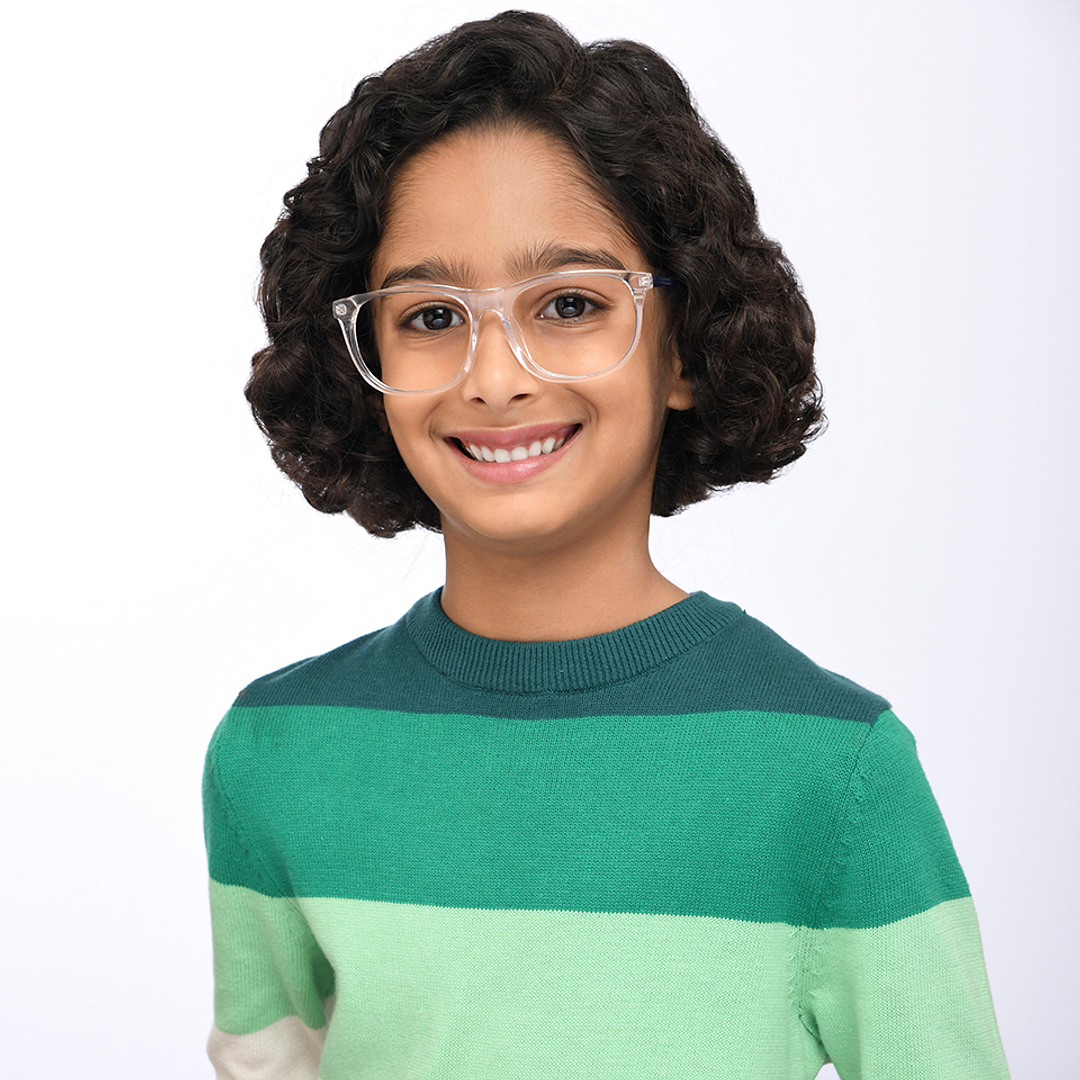 Hooper Crystal Transparent Full Rim Rectangle right side