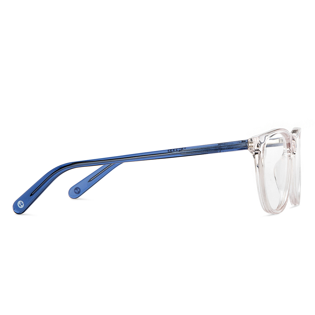 Hooper Crystal Transparent Full Rim Rectangle left side