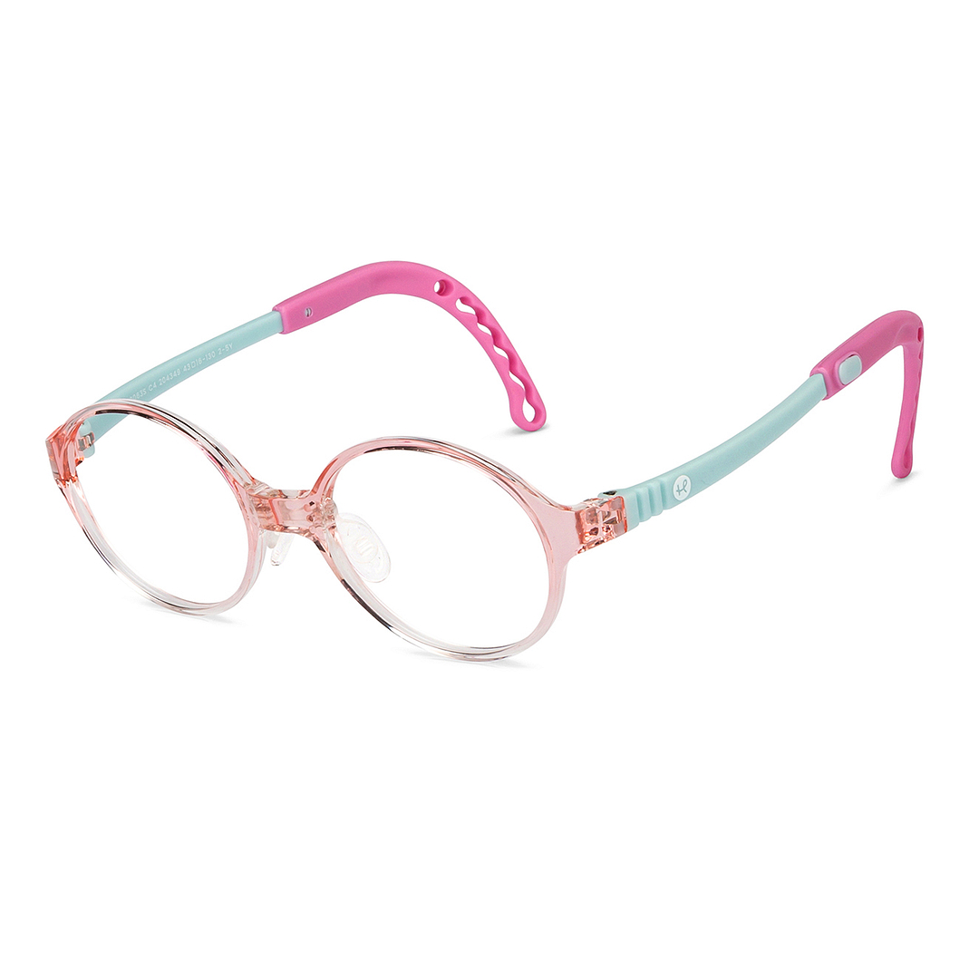 Hooper Online Pink Transparent Full Rim Round right side