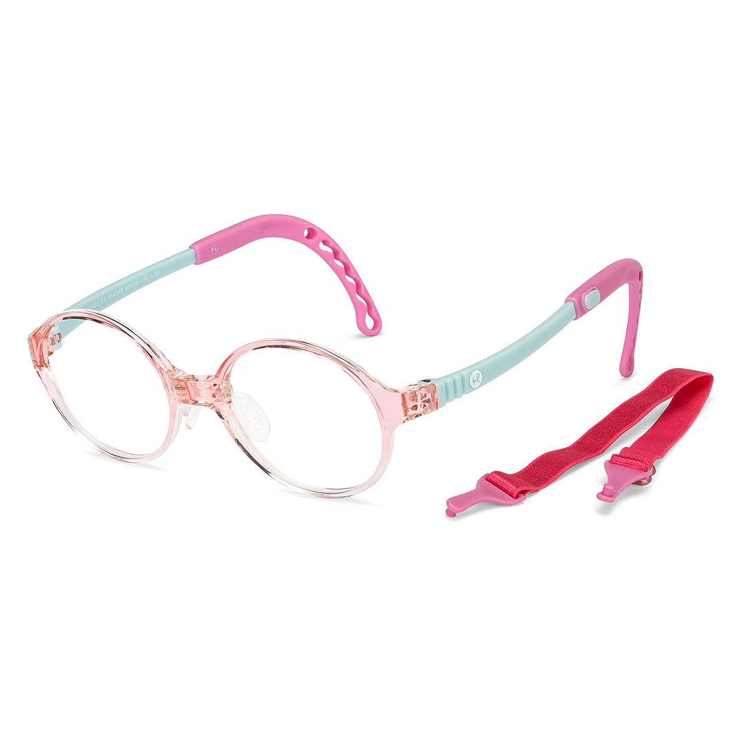 Hooper Online Pink Transparent Full Rim Round right side