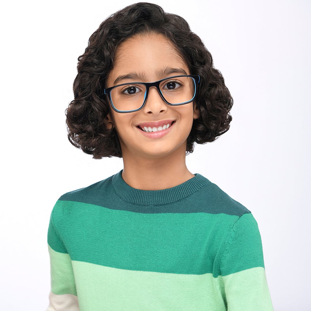 Hooper Online Sky Blue Full Rim Rectangle right side