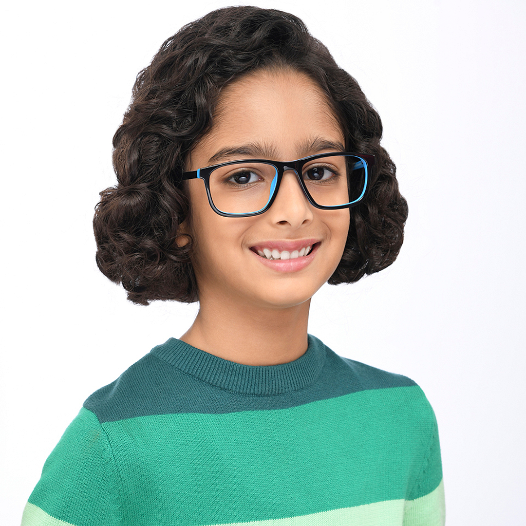 Hooper Online Sky Blue Full Rim Rectangle left side