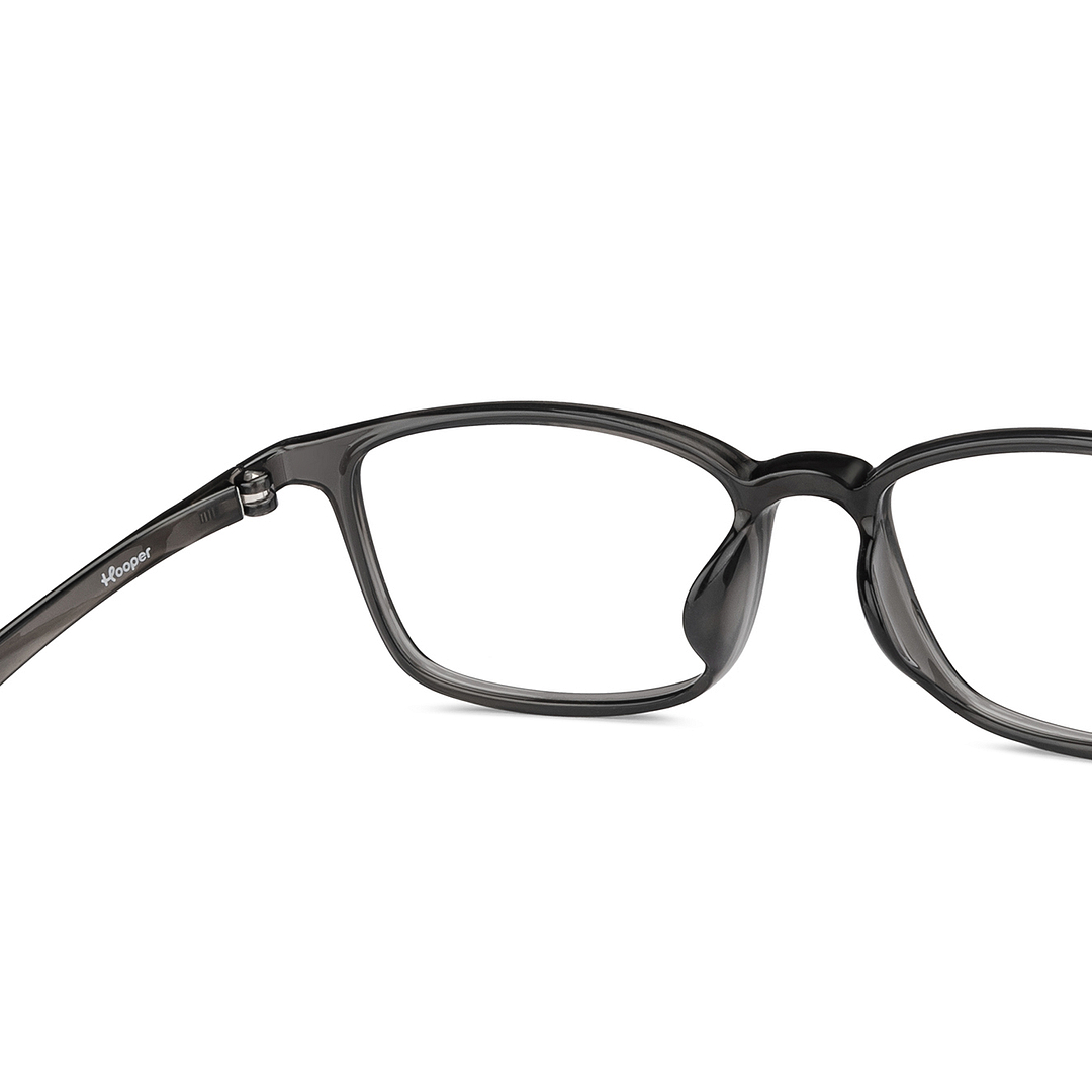 Hooper Online Gray Transparent Full Rim Rectangle right side