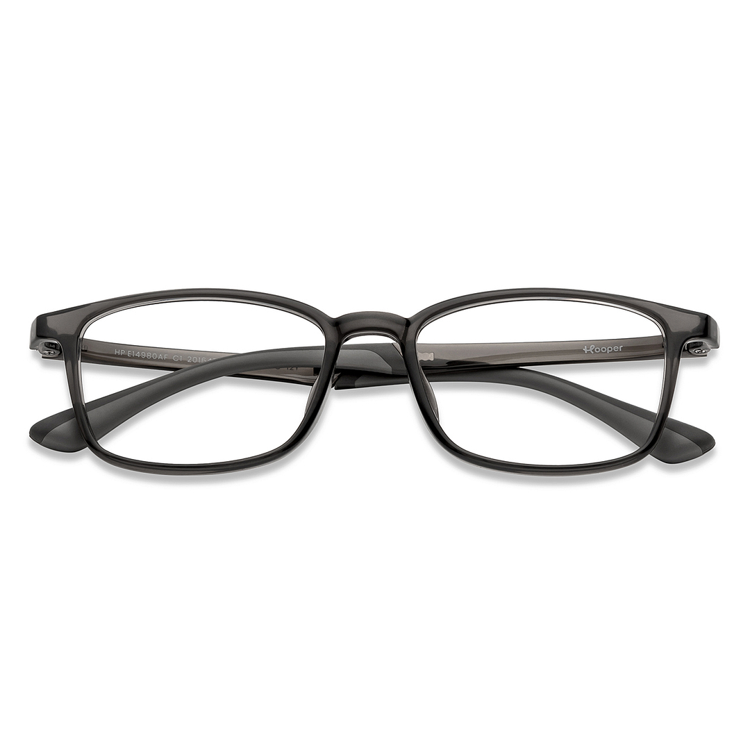 Hooper Online Gray Transparent Full Rim Rectangle left side