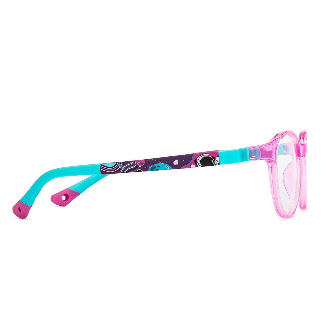Hooper Online Pink Transparent Full Rim Round left side