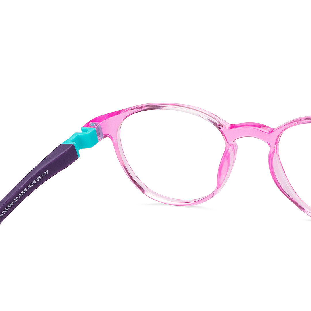 Hooper Online Pink Transparent Full Rim Round right side