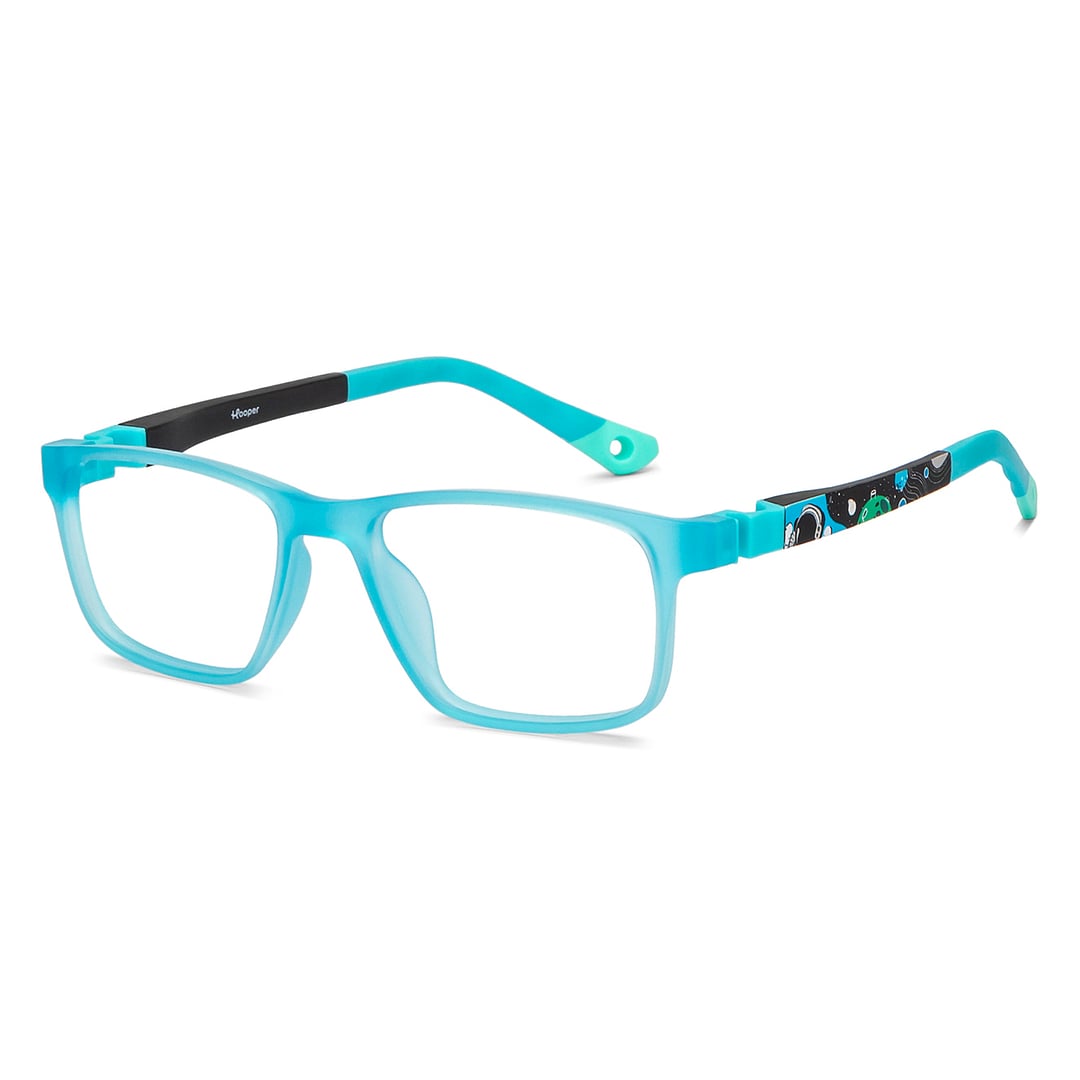 Hooper Online Sky Blue Full Rim Rectangle left side