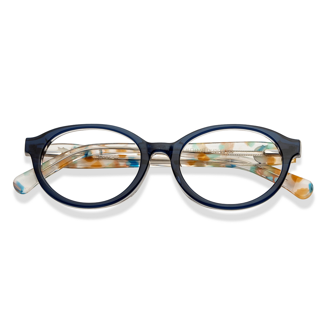 Hooper Online Blue Transparent Full Rim Round left side