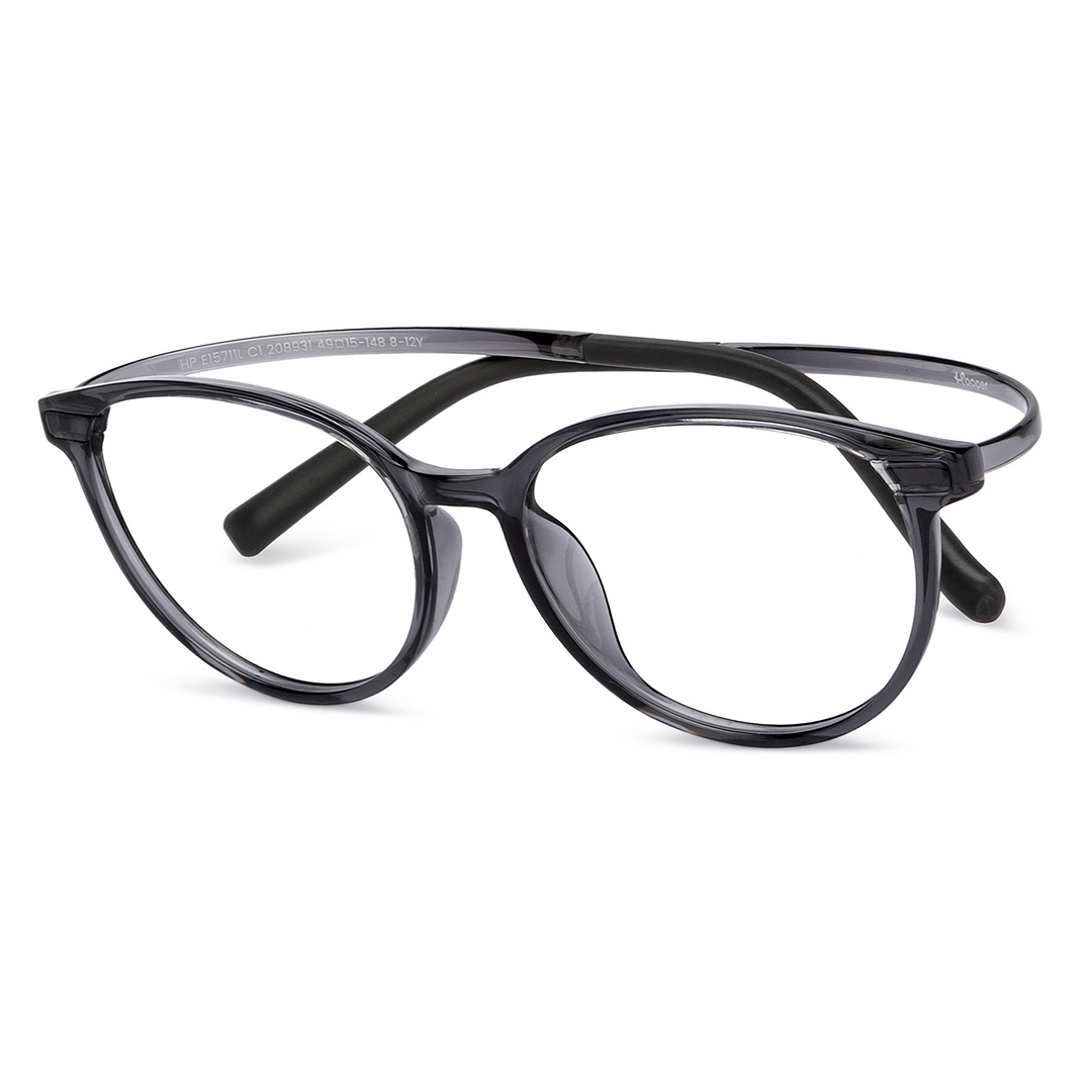 Hooper Online Light Gray Full Rim Round left side