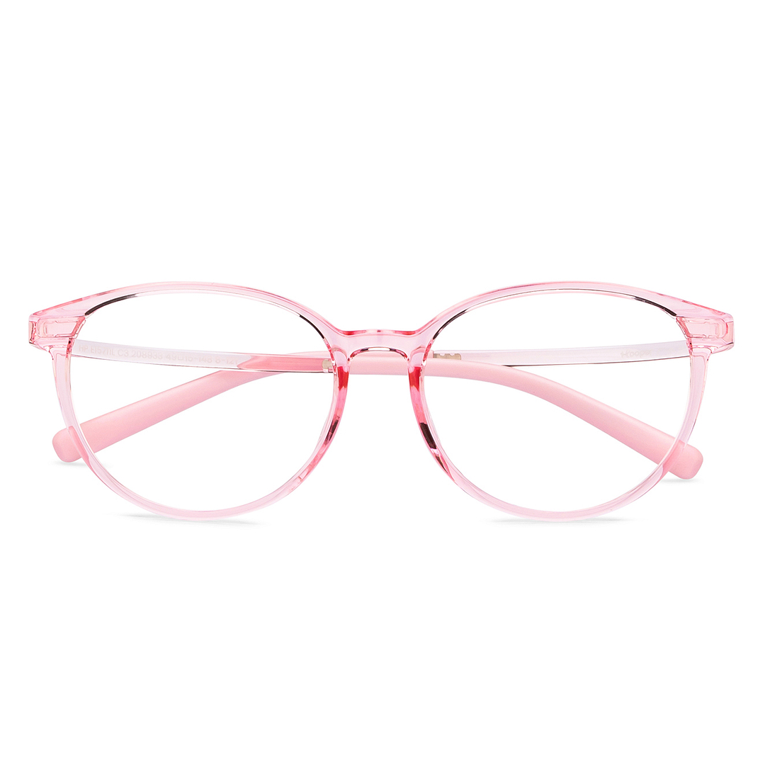Hooper Online Pink Transparent Full Rim Round left side