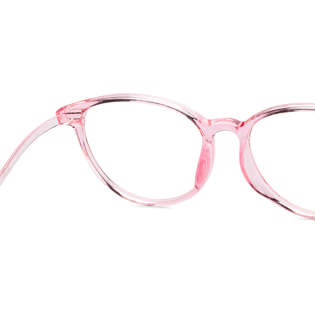 Hooper Online Pink Transparent Full Rim Round right side