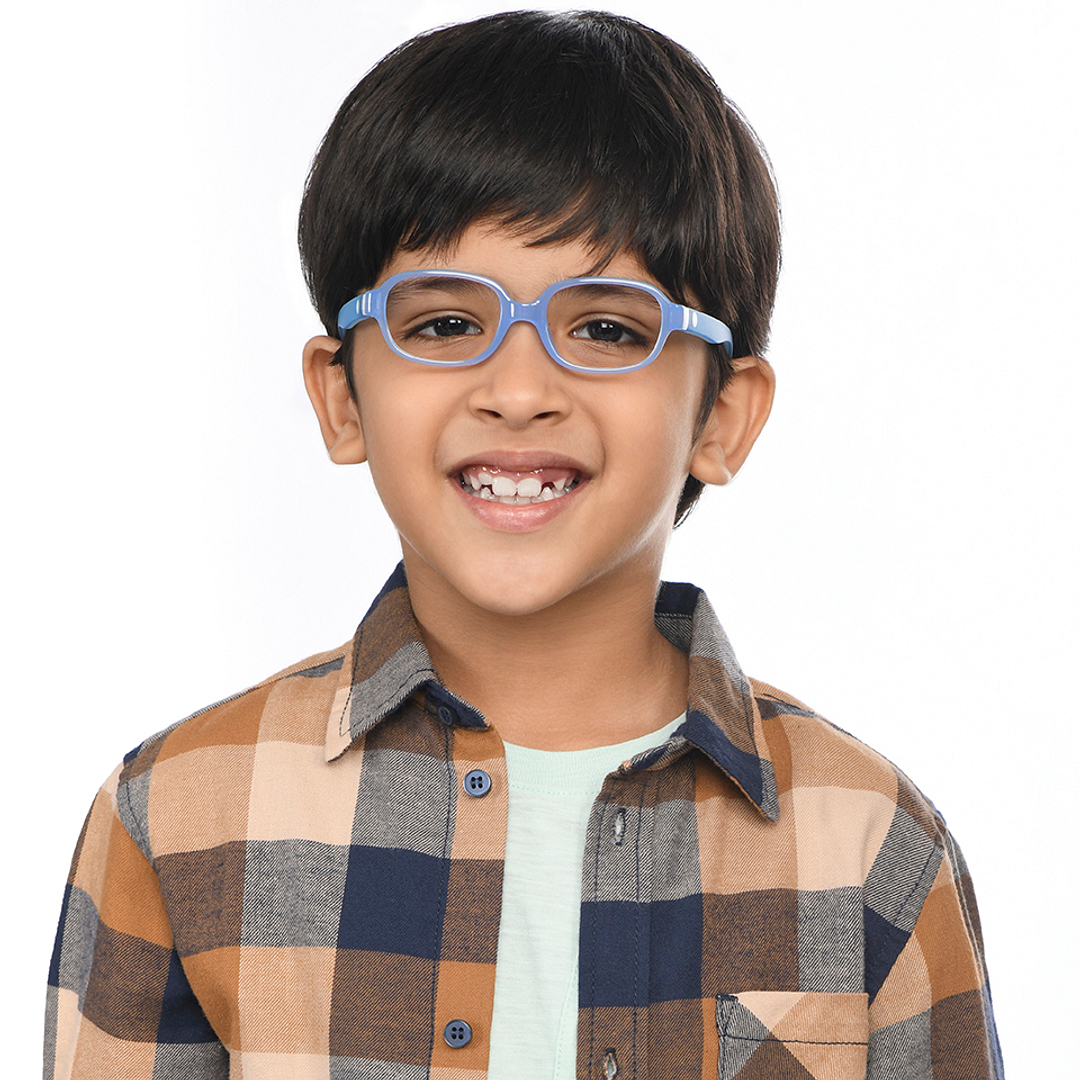 Hooper Online Sky Blue Full Rim Rectangle left side