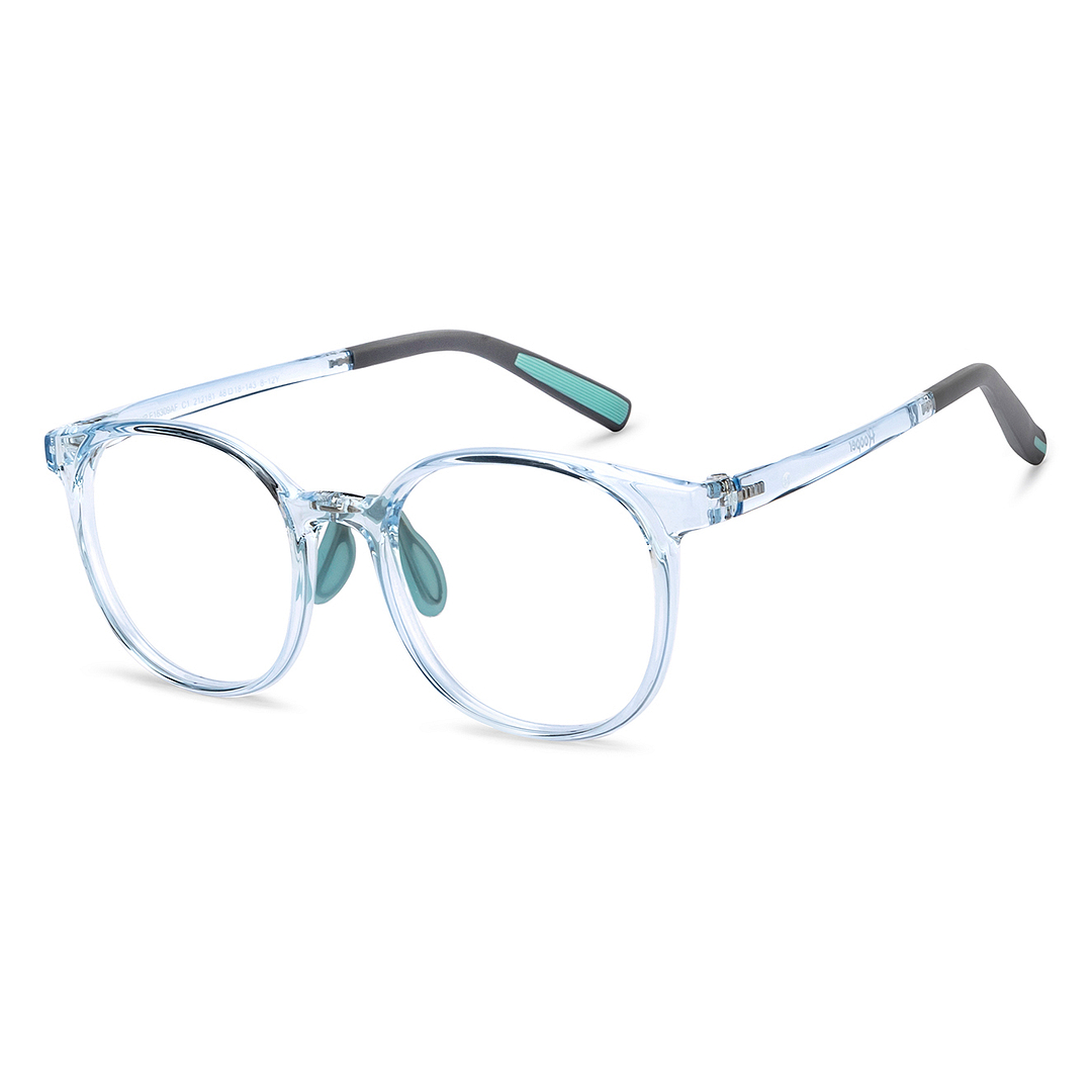 Hooper Blue Transparent Full Rim Square left side