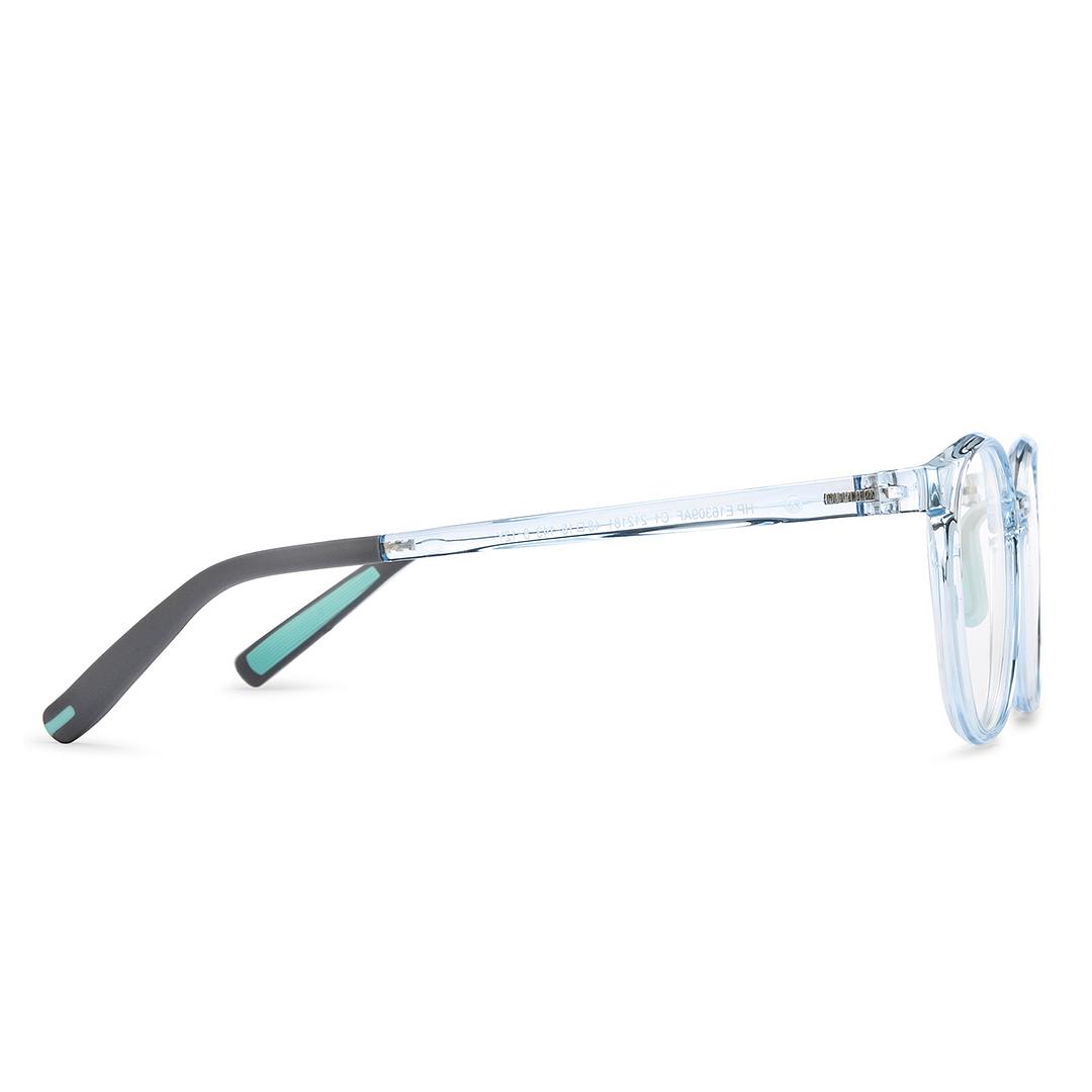 Hooper Blue Transparent Full Rim Square left side