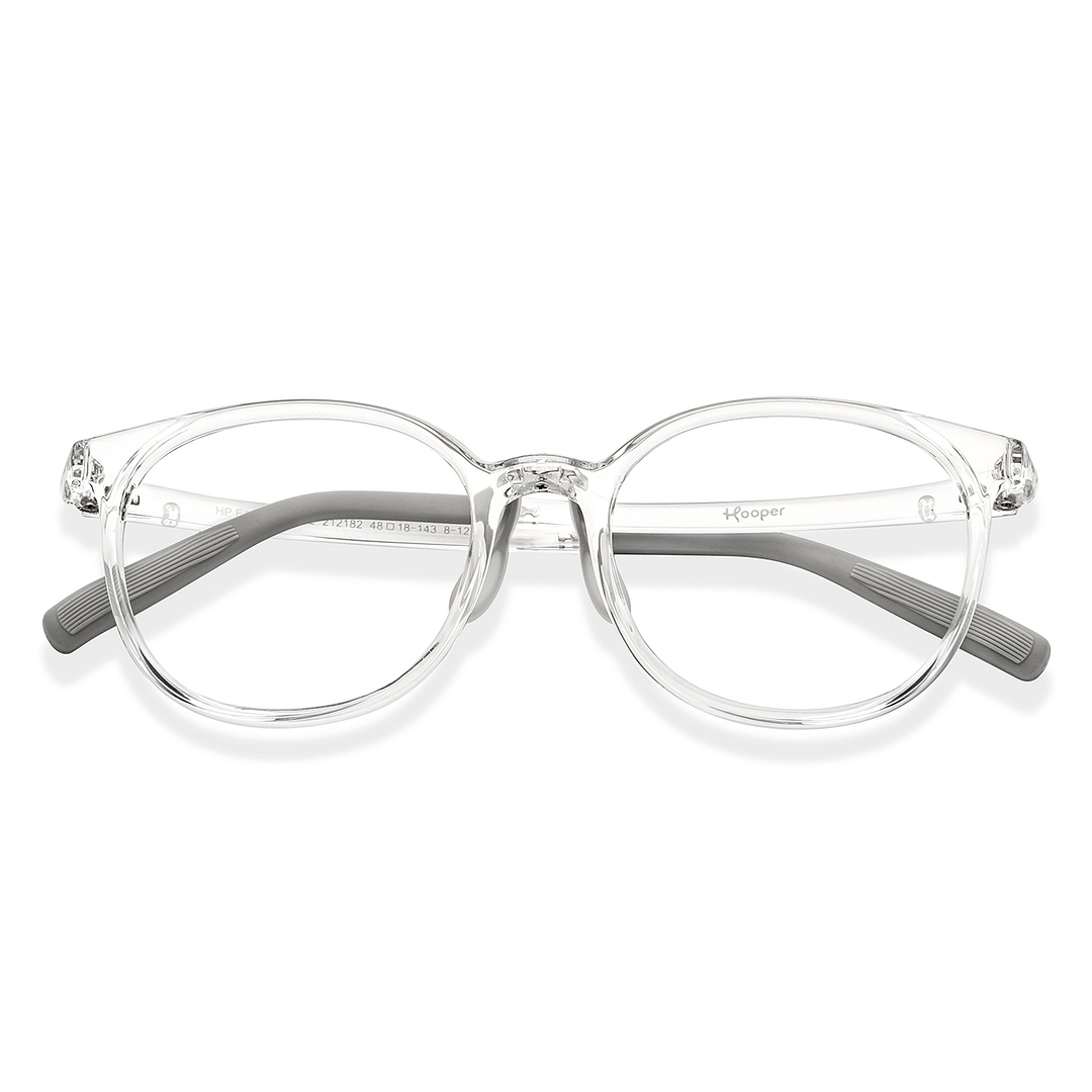 Hooper Crystal Transparent Full Rim Square left side