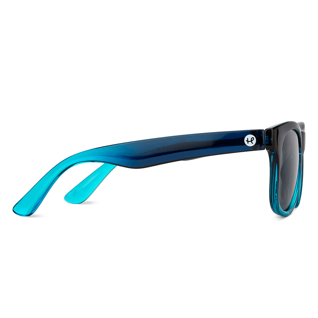 Hooper Blue Transparent Full Rim Square left side