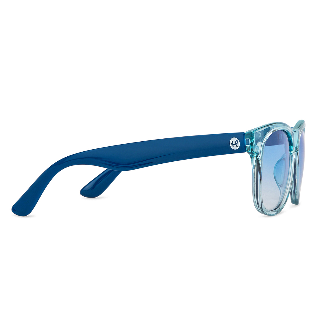 Hooper Blue Transparent Full Rim Square left side