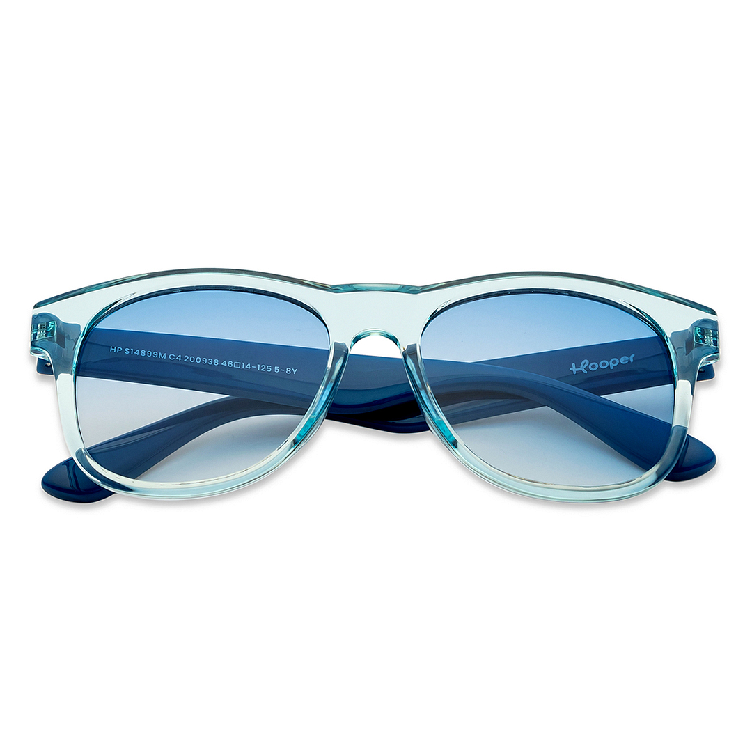 Hooper Blue Transparent Full Rim Square left side