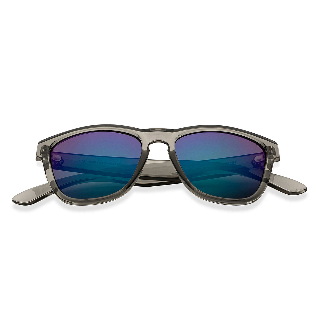 Hooper Grey Transparent Full Rim Square left side