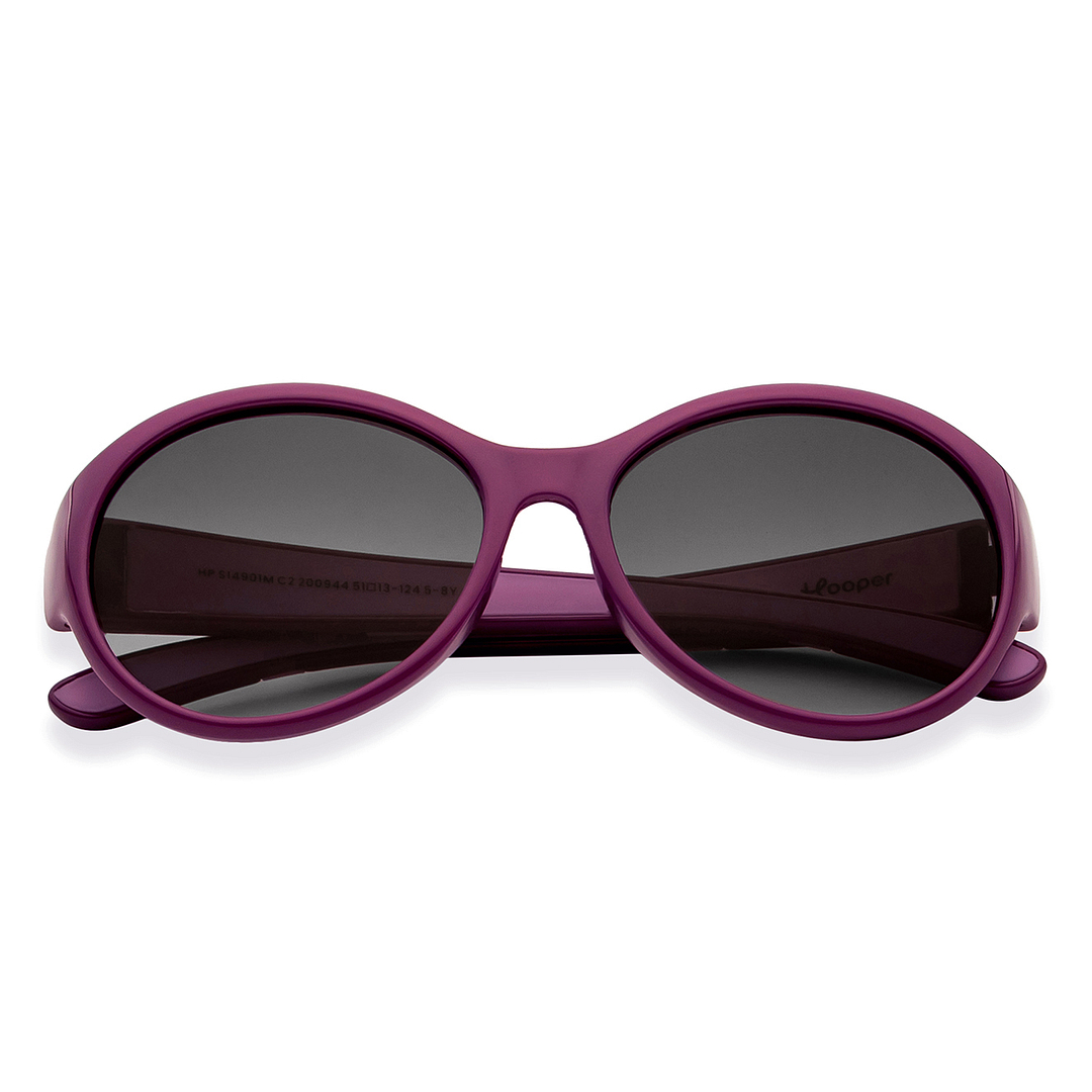 Hooper Purple Full Rim Oval left side