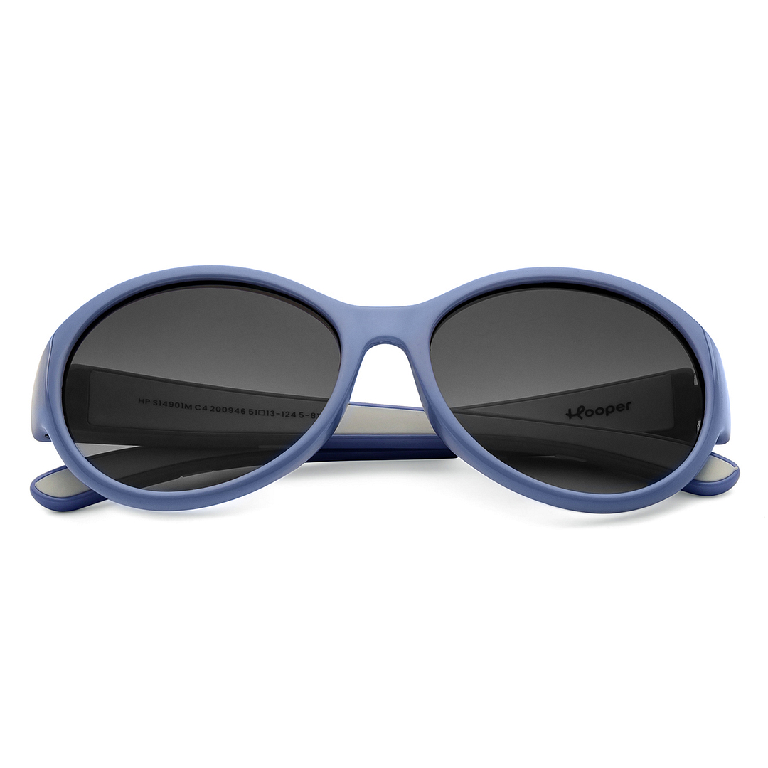 Hooper Sky Blue Full Rim Round left side