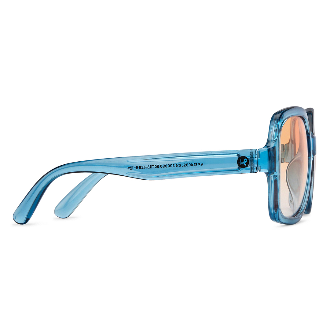 Hooper Blue Transparent Full Rim Square left side