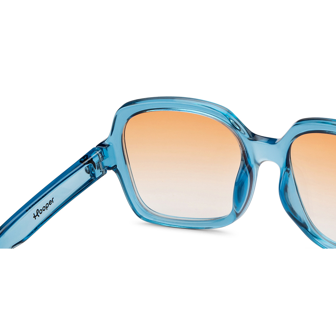 Hooper Blue Transparent Full Rim Square right side