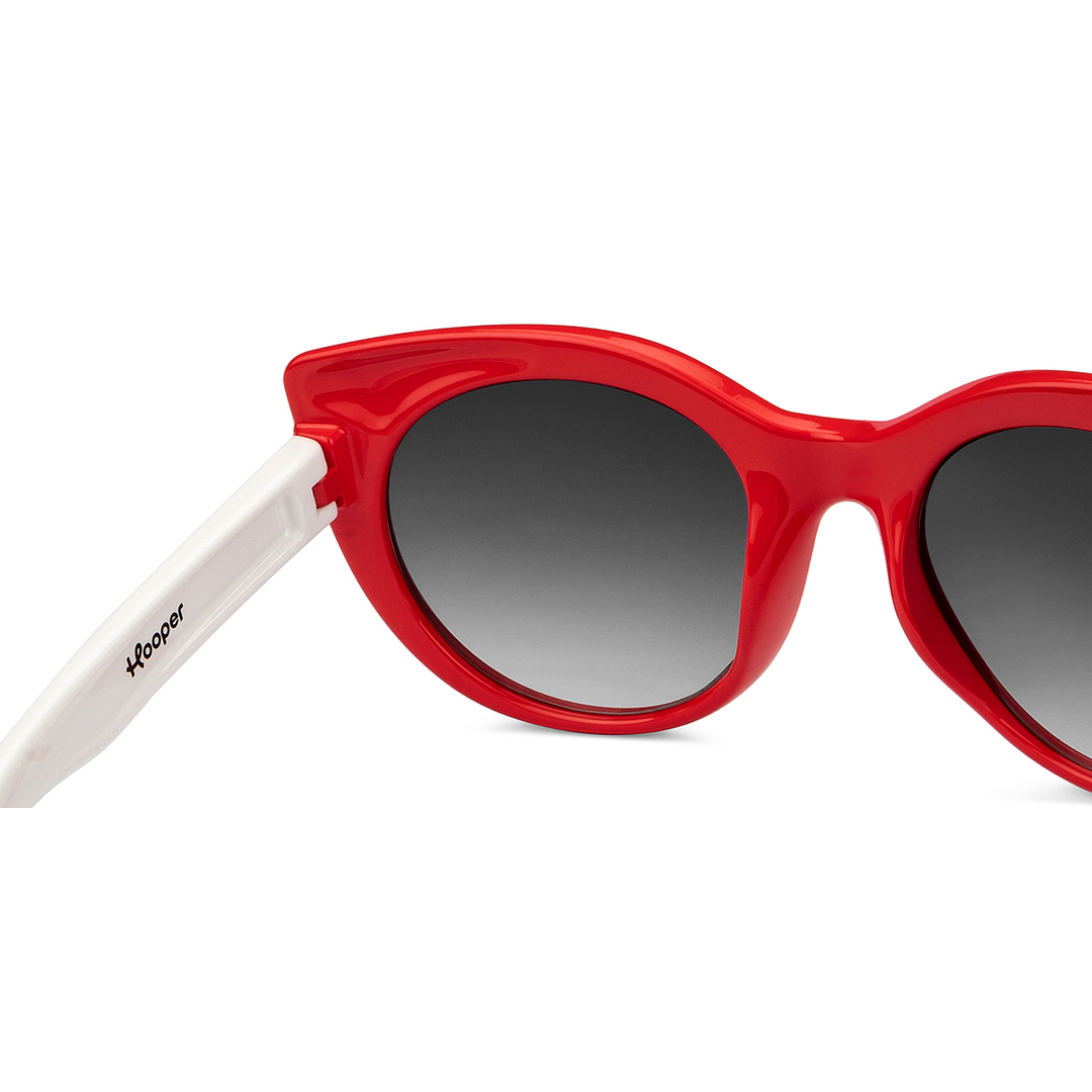 Hooper Red Full Rim Cat Eye right side
