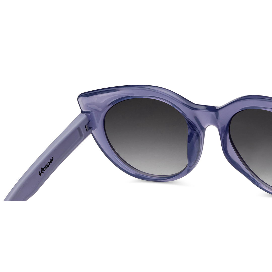 Hooper Purple Transparent Full Rim Cat Eye right side