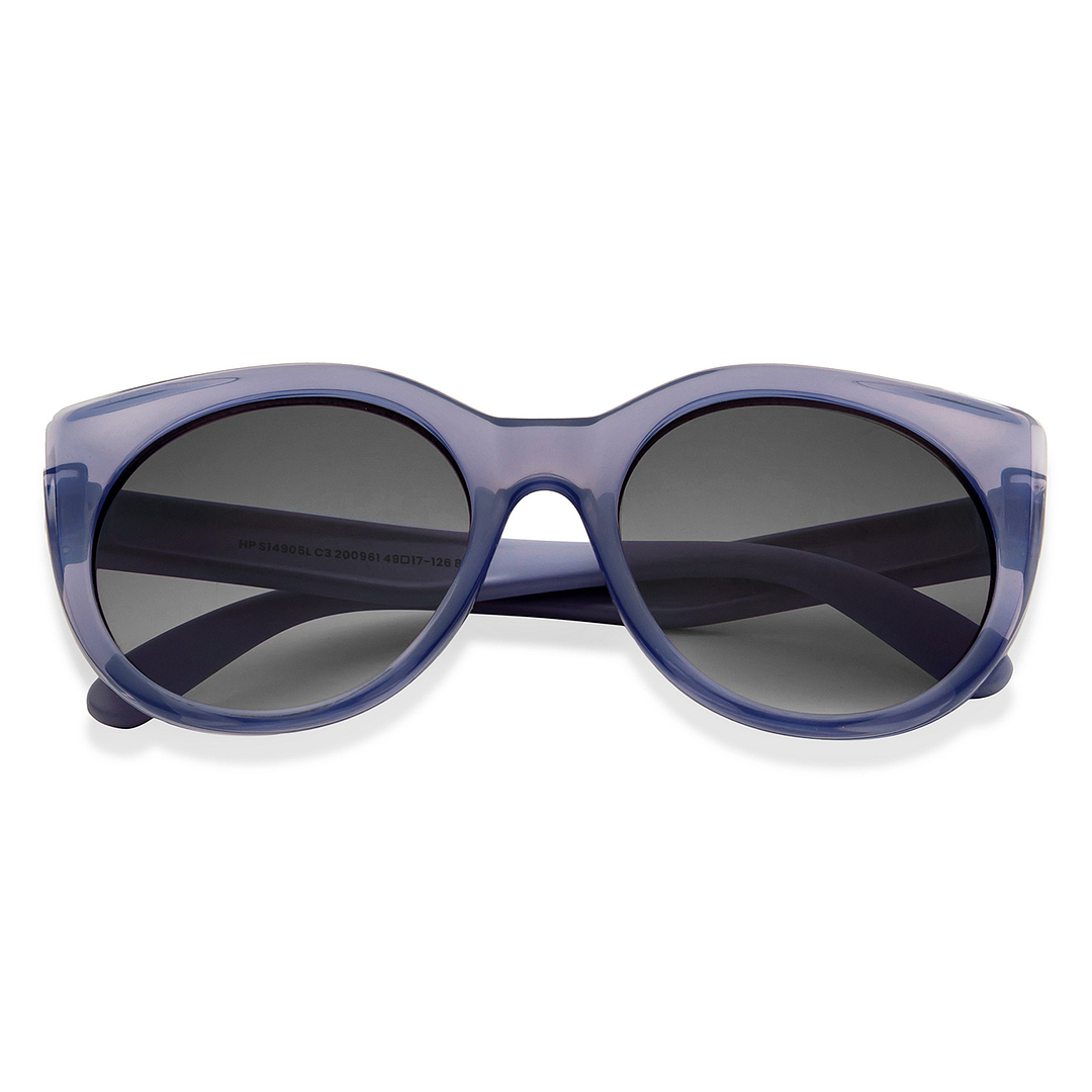 Hooper Purple Transparent Full Rim Cat Eye left side