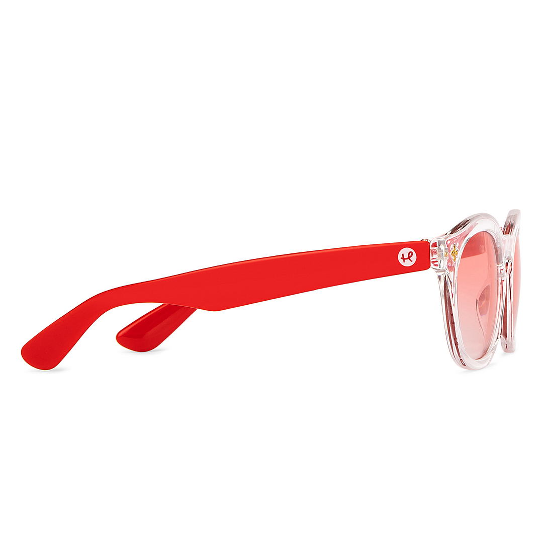 Hooper Crystal Transparent Full Rim Round left side