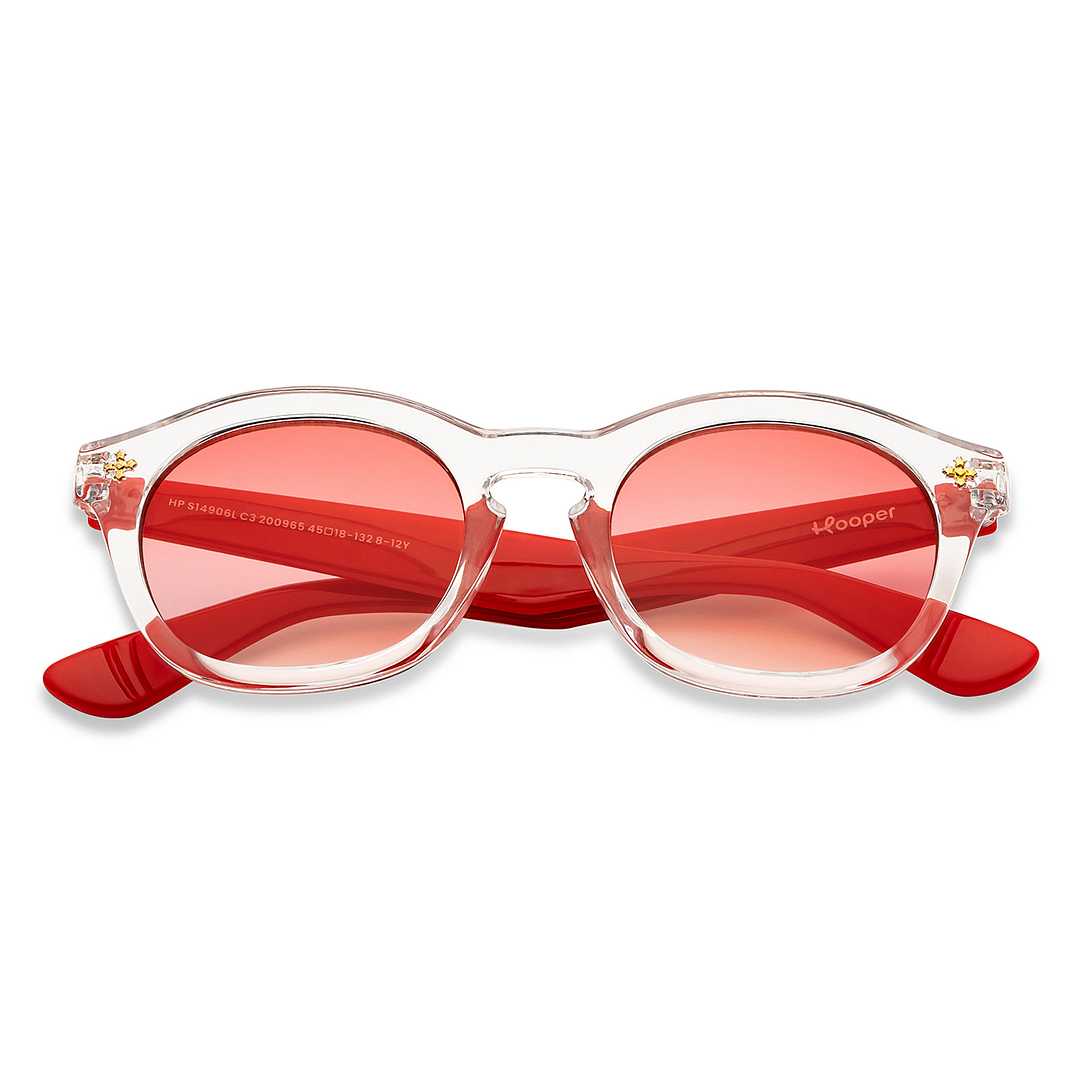 Hooper Crystal Transparent Full Rim Round left side