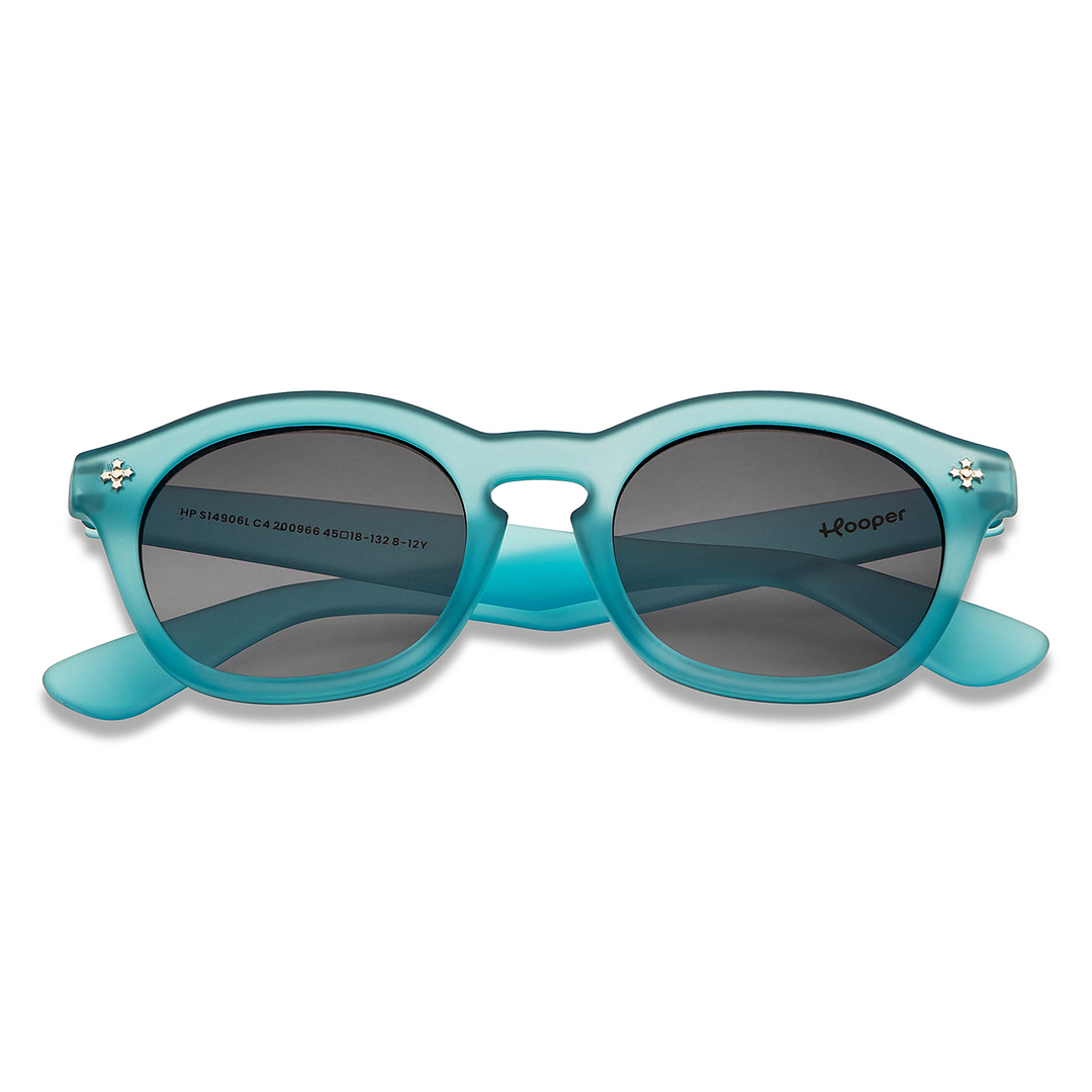 Hooper Sky Blue Full Rim Round left side