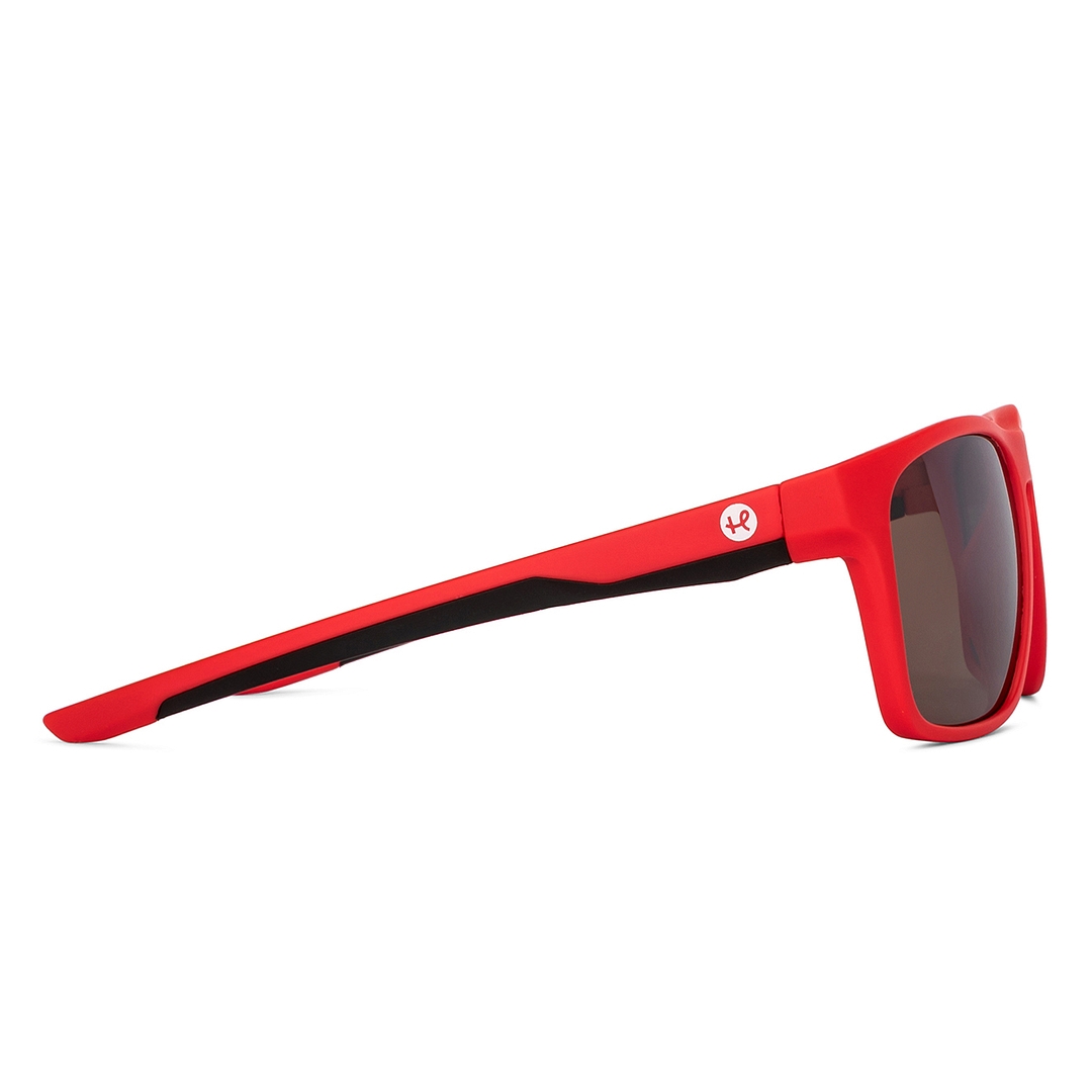 Hooper Red Full Rim Square left side