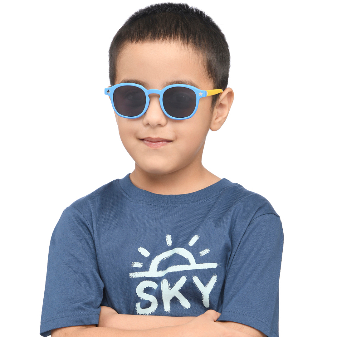 Hooper Sky Blue Full Rim Square left side