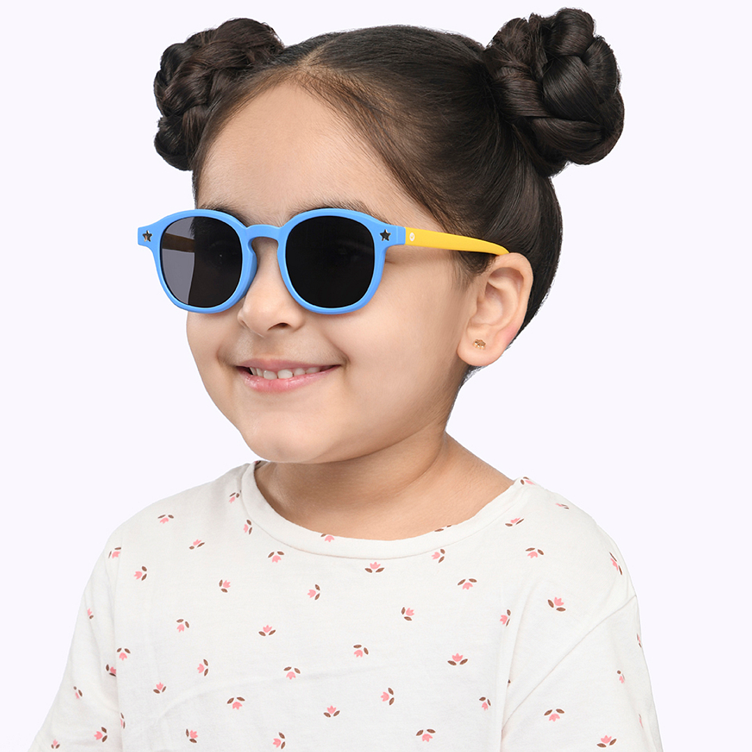 Hooper Sky Blue Full Rim Square left side