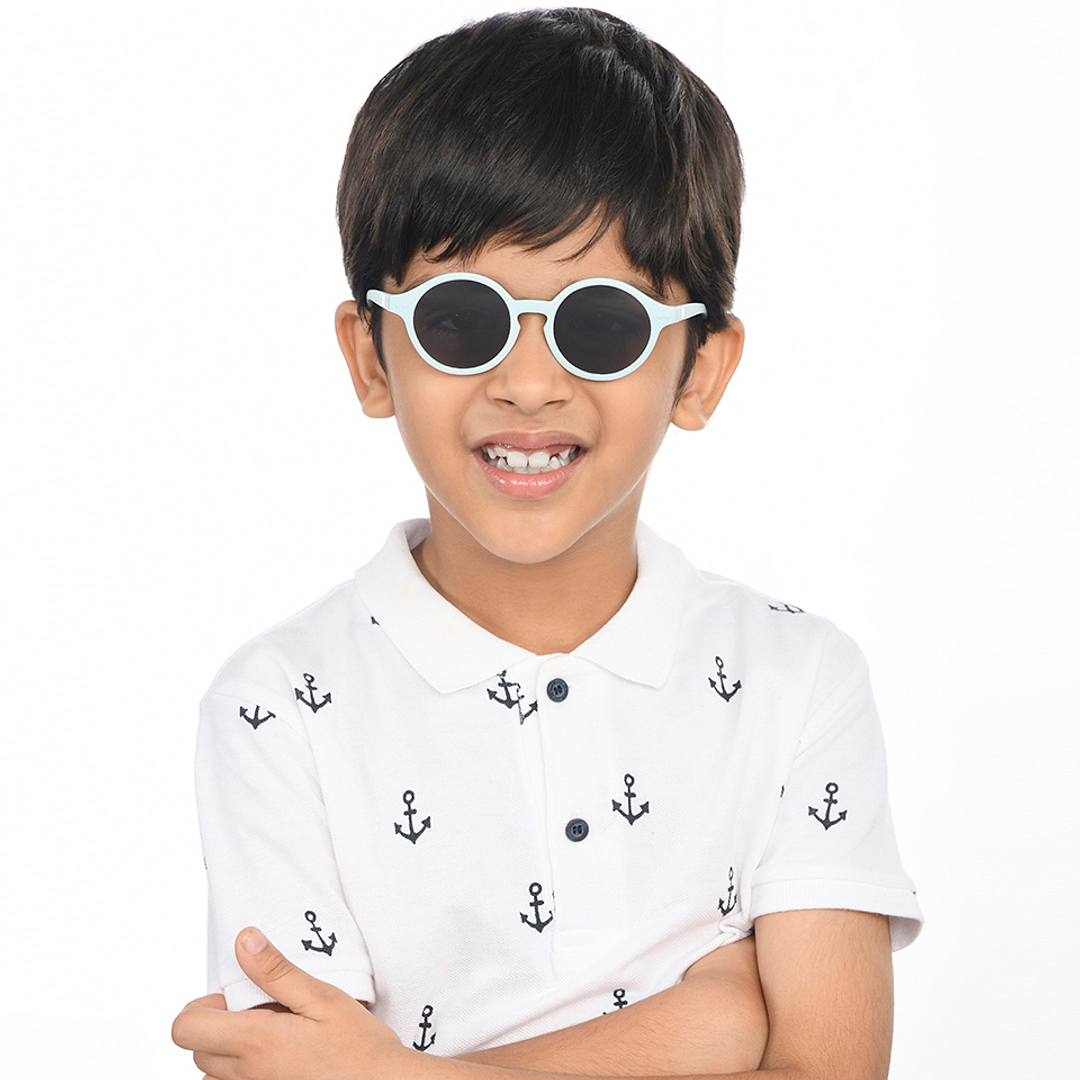 Hooper Sky Blue Full Rim Round left side