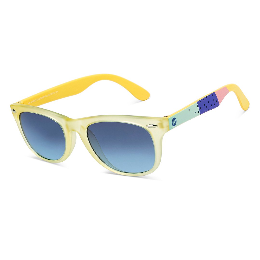 Hooper Yellow Transparent Full Rim Rectangle left side